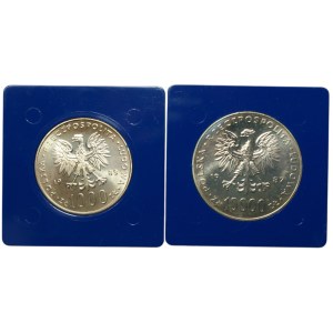 PRL, 1.000 złotych 1983 oraz 10.000 złotych 1987, Jan Paweł II, zestaw 2 sztuk