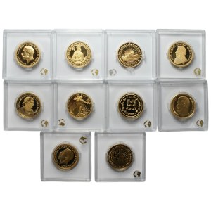 Legendary coins of the world, replica coins, Ag 999, set of 10 pieces
