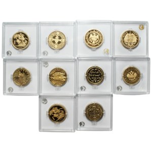 Legendary coins of the world, replica coins, Ag 999, set of 10 pieces