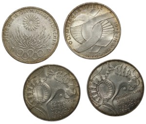 Germany, 10 marks 1972 (D) (J), Olympic Games, set of 4 pieces