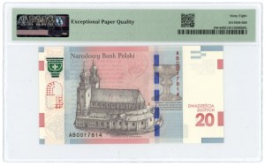 20 PLN 2015, 1050th Anniversary of the Baptism of Poland PMG 68 EPQ