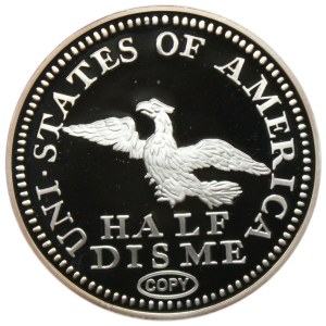 Legendary Coins of the World, USA Half Disme 1972, replica coin