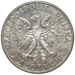 II RP, 5 gold 1934, Polonia, PCG MS 68