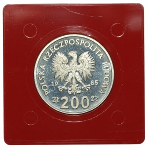 PRL, 200 złotych 1985, Centrum Zdrowia Matki Polki, PRÓBA żelazonikiel
