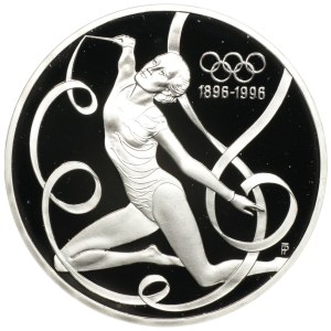 Austria, 200 szylingów 1995, 100-lecie Igrzysk Olimpijskich, gimnastyka artystyczna
