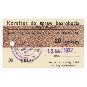 Komitet dla spraw bezrobocia 20 groszy 1932, Poznań