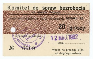 Committee for unemployment 20 pennies 1932, Poznań