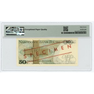 50 złotych 1975, WZÓR/SPECIMEN No 0386★, PMG 67 EPQ, 2-ga max nota