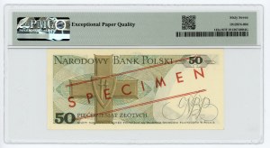 50 złotych 1975, WZÓR/SPECIMEN No 0386★, PMG 67 EPQ, 2-ga max nota
