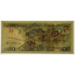50 złotych 1975, WZÓR/SPECIMEN No 0386★, PMG 67 EPQ, 2-ga max nota