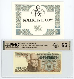 50,000 gold 1989, series L, PMG 65 EPQ, Lucow Collection