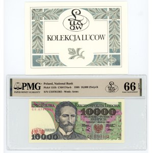 10.000 złotych 1988, seria CE, PMG 66 EPQ, Kolekcja Lucow
