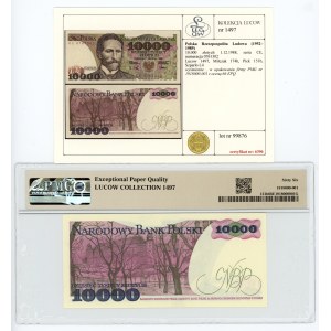10.000 złotych 1988, seria CE, PMG 66 EPQ, Kolekcja Lucow