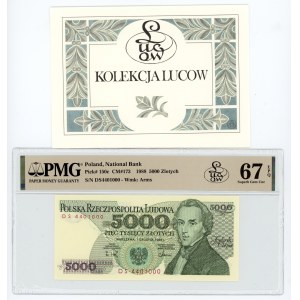 5.000 złotych 1988, seria DS, PMG 67 EPQ, Kolekcja Lucow