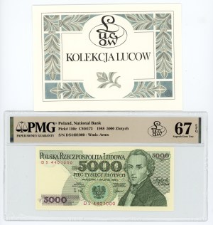 5.000 złotych 1988, seria DS, PMG 67 EPQ, Kolekcja Lucow