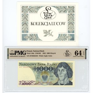 1.000 złotych 1982, seria HY, PMG 64 EPQ, Kolekcja Lucow