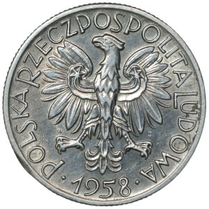 PRL, 5 zloty 1958, Fisherman