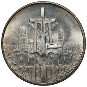 Third Republic, 100,000 zloty 1990, Solidarity, Type A