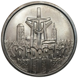 III RP, 100 000 złotych 1990, Solidarność, typ B