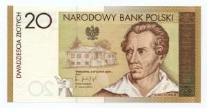 PLN 20, 2009, 200th anniversary of the birth of Juliusz Słowacki
