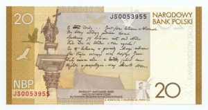 PLN 20, 2009, 200th anniversary of the birth of Juliusz Słowacki