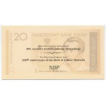 PLN 20, 2009, 200th anniversary of the birth of Juliusz Słowacki