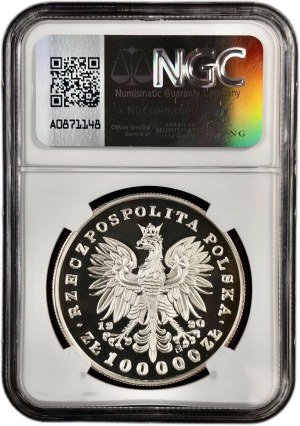 Third Republic, Small Triptych, 100,000 gold 1990, Tadeusz Kosciuszko, NGC PF69 UC