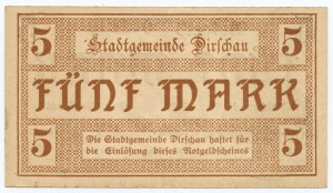 TCZEW/DIRSCHAU, 5 marks 1918
