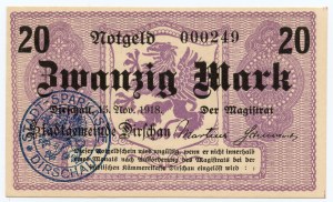 TCZEW/DIRSCHAU, 20 marks 1918