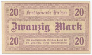 TCZEW/DIRSCHAU, 20 marks 1918