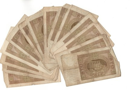 100 zloty 1940 - set of 14 banknotes.