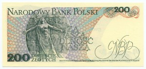 200 zloty 1986, series DA 0200524