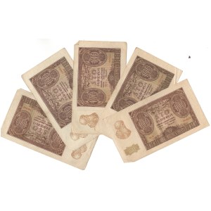 100 złotych 1940, zestaw 5 sztuk
