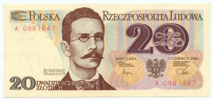 20 zloty 1982 , series A 0881847