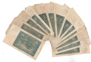 50 zloty 1941, set of 16 banknotes