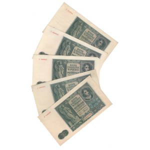 50 złotych 1941, zestaw 5 sztuk