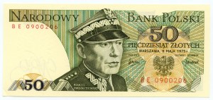 50 zloty 1975, series BE 0900206