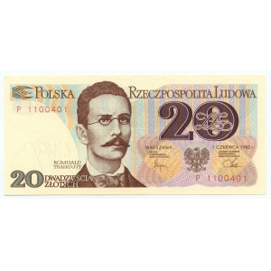 20 złotych 1982, seria P 1100401