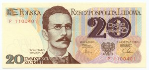 20 gold 1982, series P 1100401