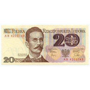 20 złotych 1982, seria AB