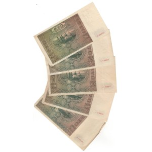 100 złotych 1941, zestaw 5 sztuk