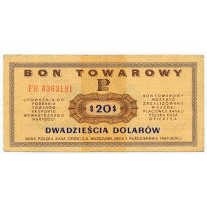 PEWEX, 20 dolarów 1969, seria FH 0363191