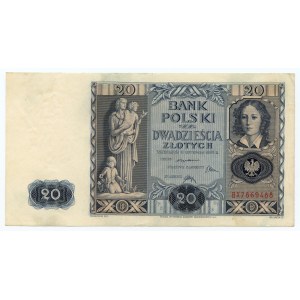 20 złotych 1936, seria BX