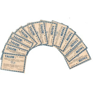 Talon na 100 złotych, G.S. Samopomoc Chłopska, Poznań 12 luty 1982, zestaw 14 sztuk
