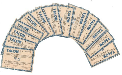 Talon for 100 zlotys, G.S. Samopomoc Chłopska, Poznań 12 February 1982, set of 14 pieces