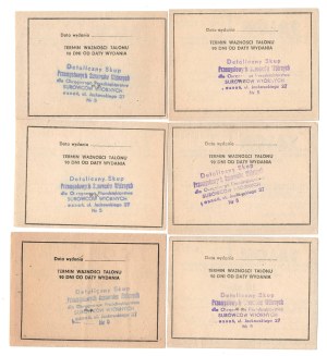 Talon for 10 zlotys, G.S. Samopomoc Chłopska, Poznań 12 February 1982, set of 6 pieces