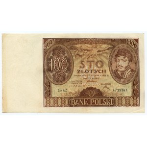100 złotych 1932, seria AZ, dodatkowy znak wodny +x+