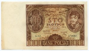 100 gold 1932, AZ series, additional watermark +x+