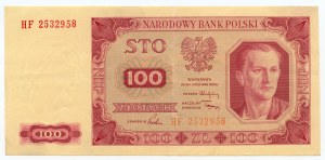 100 zloty 1948, HF series, striped paper