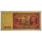 100 złotych 1948, seria GA, bez ramki wokół nominału 100